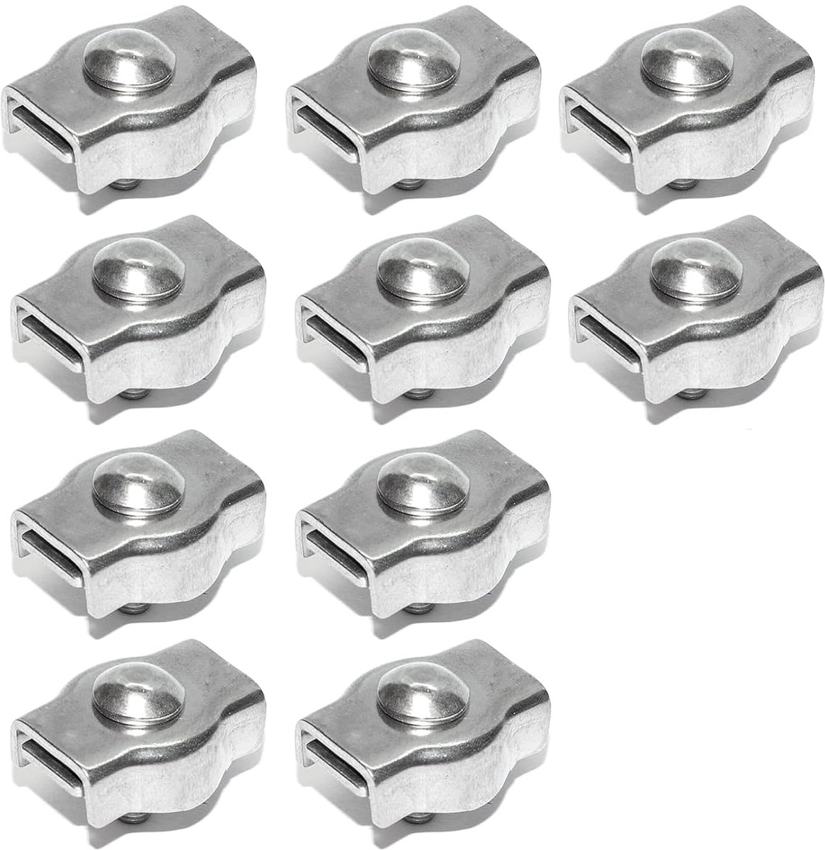 Kabelklem M5 10pcs - RVS 304 - Voor 5mm staal kabels - Stevige grip voor buitengebruik - SnelShoppen