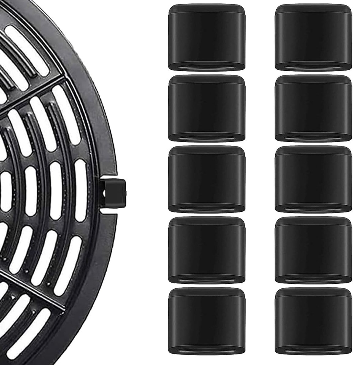 Air Fryer Rubber Feet 1x1 cm - Siliconen Blokken - Krasbestendig - Voor veilige plaatsing - SnelShoppen