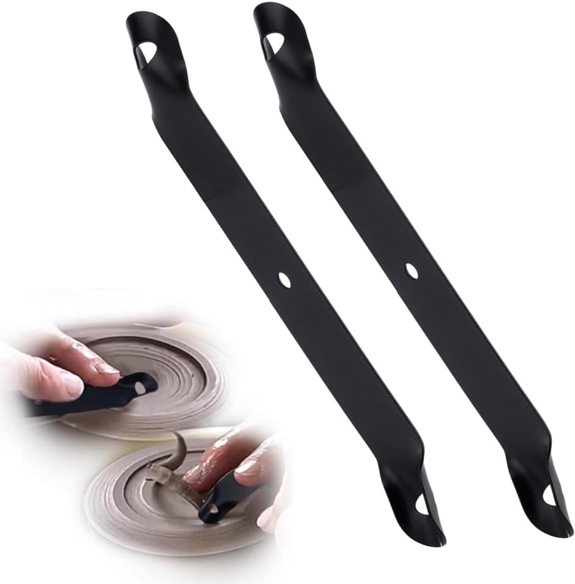Pottery Tools 2PCS - RVS keramische gereedschappen - Dubbelzijdig met scherpe randen - Precisie snijden en gladmaken - SnelShoppen