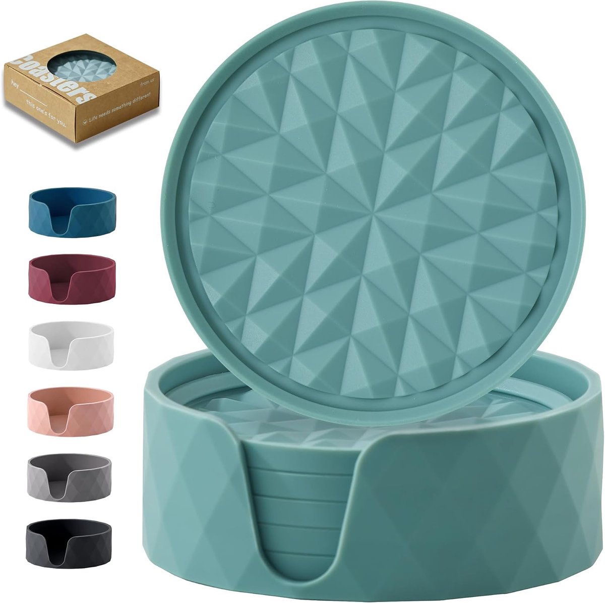 Yogurt Pot Lids 9,5 cm - Herbruikbare Siliconen Lids - Lichtblauw - Houdt yoghurt vers - SnelShoppen