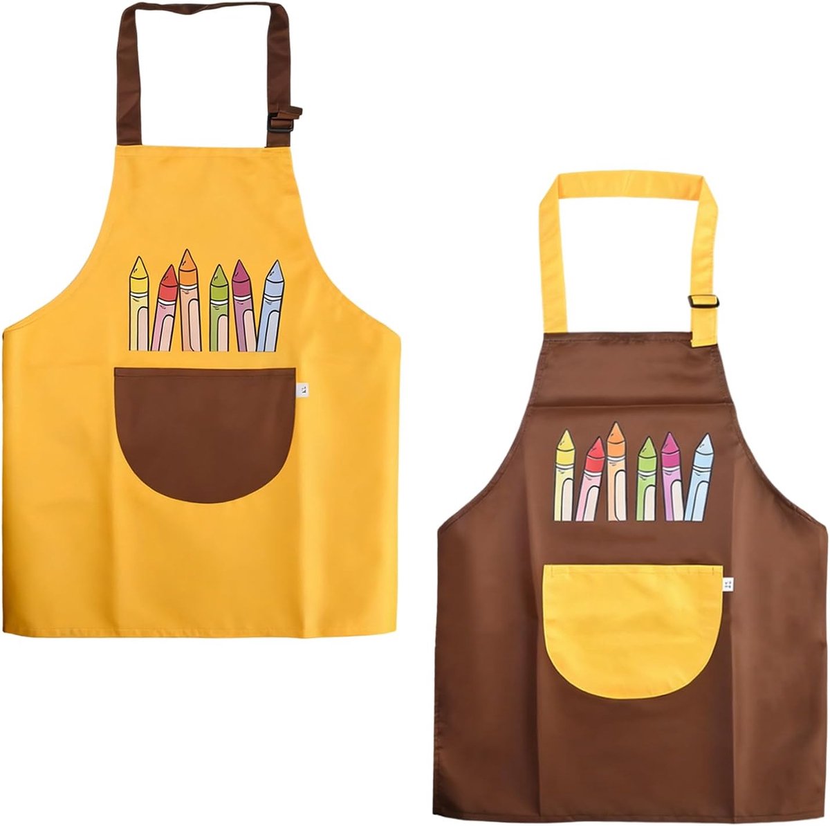 Kinderschilderschorten 2-Pack - Verstelbaar waterdicht - Met zak - Ideaal voor schilderen - SnelShoppen