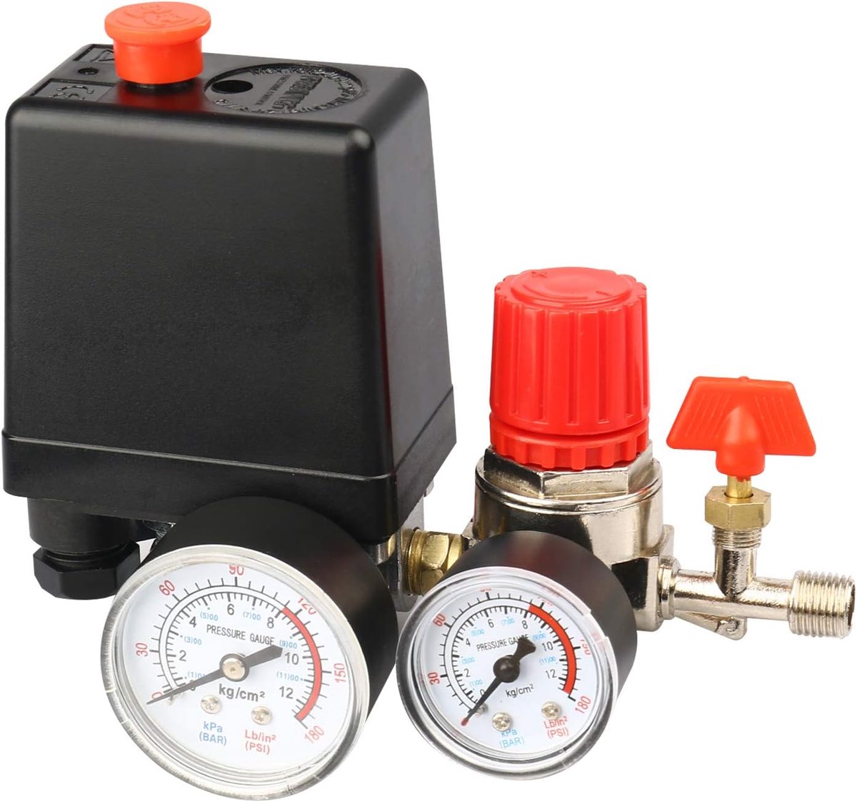 Drukregelaar voor luchtcompressor 72,5-175 psi - G1/4 inch - 220V - energiezuinig gebruik - SnelShoppen