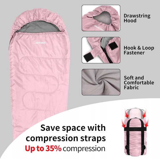 Slaapzak, 3 seizoenen, ultralichte mummieslaapzak [800 g], slaapzak kleine verpakkingsmaat & volwassenen - outdoor, camping, trekking, indoor van Forceatt — afbeelding 5