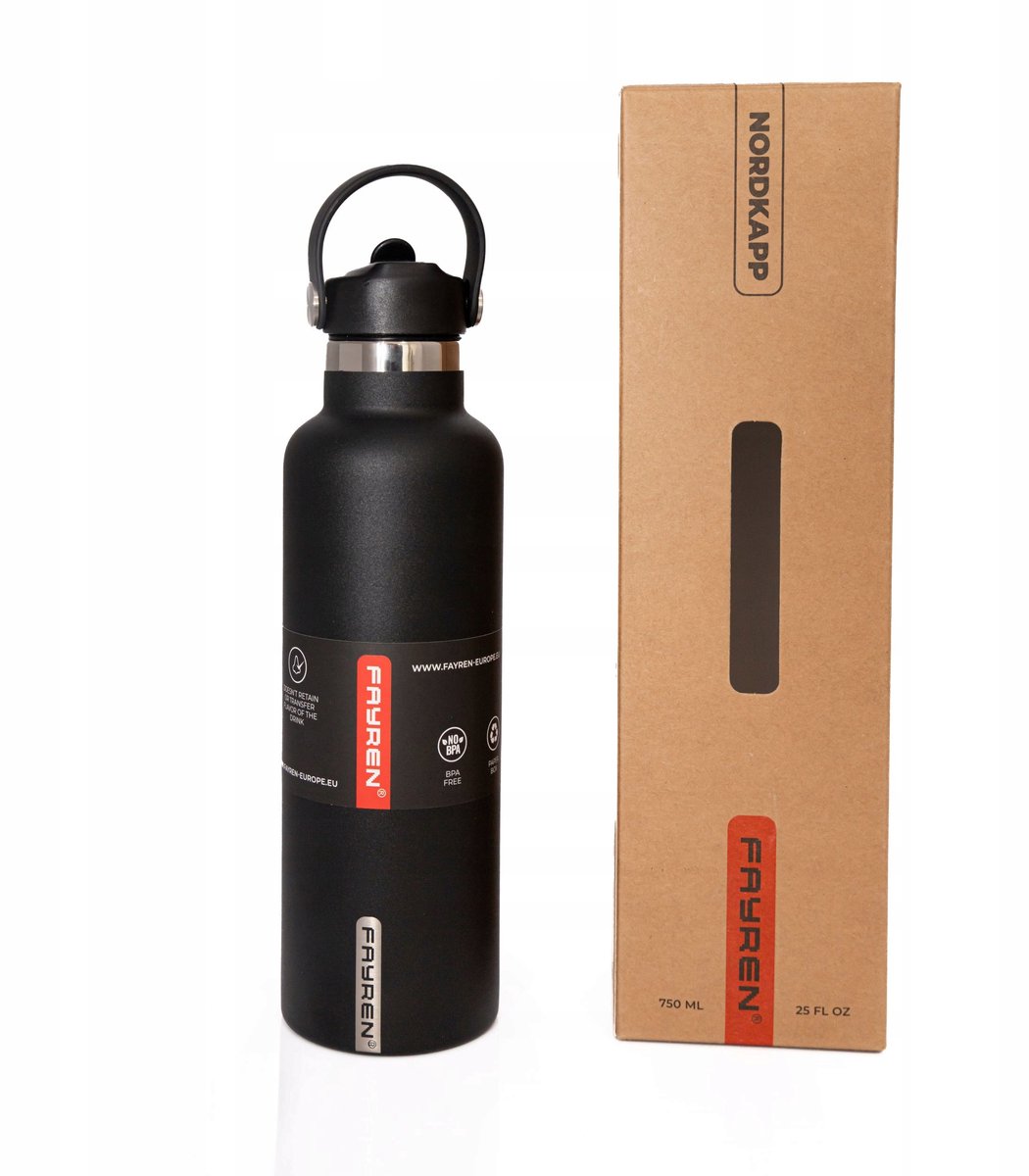 Fayren Nordkapp Thermosfles 750ml - 2 Deksels, Warm/Koud 12/24u