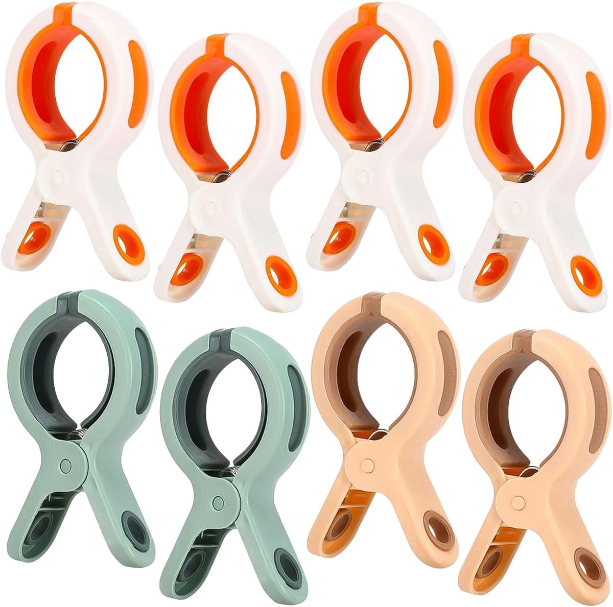 Handdoekclips set van 8 - Verstevigd plastic - Niet-slip en windproof - Ideaal voor strandstoelen - ShopVlot
