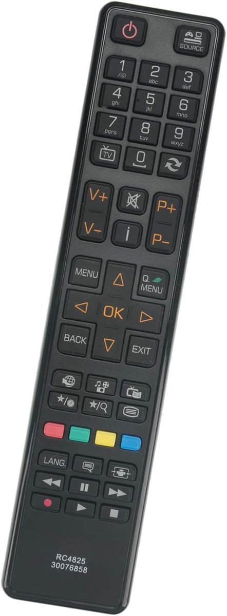 Afstandsbediening RC4825 - Vervangend model - Compatibel met diverse TV's - Eenvoudig in gebruik - ShopVlot