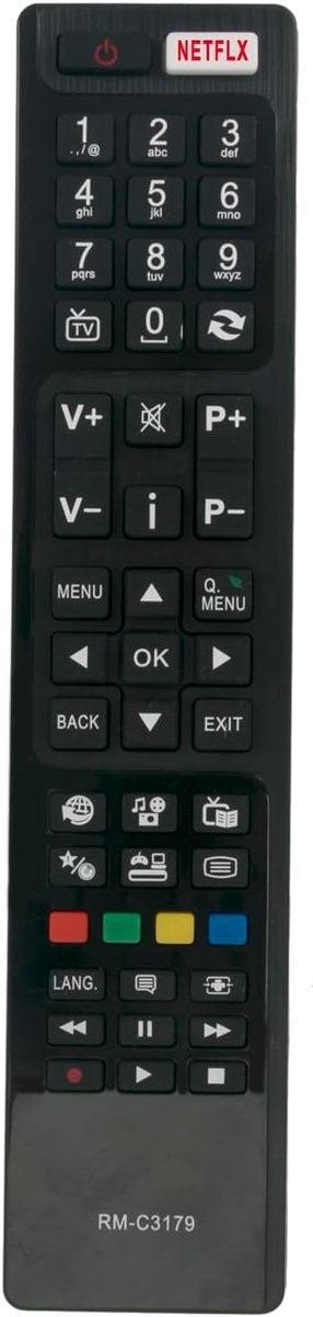Afstandsbediening voor JVC LED Smart TV - Ergonomisch ontwerp - Eenvoudig in gebruik - Betrouwbare prestaties - ShopVlot