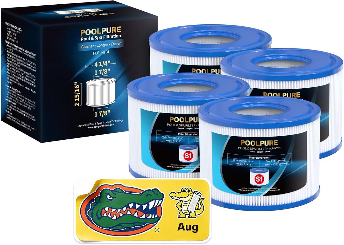 Zwembadfilter Type S1 - 4-pack - Hoge filtratiecapaciteit - Houdt water kristalhelder - ShopVlot