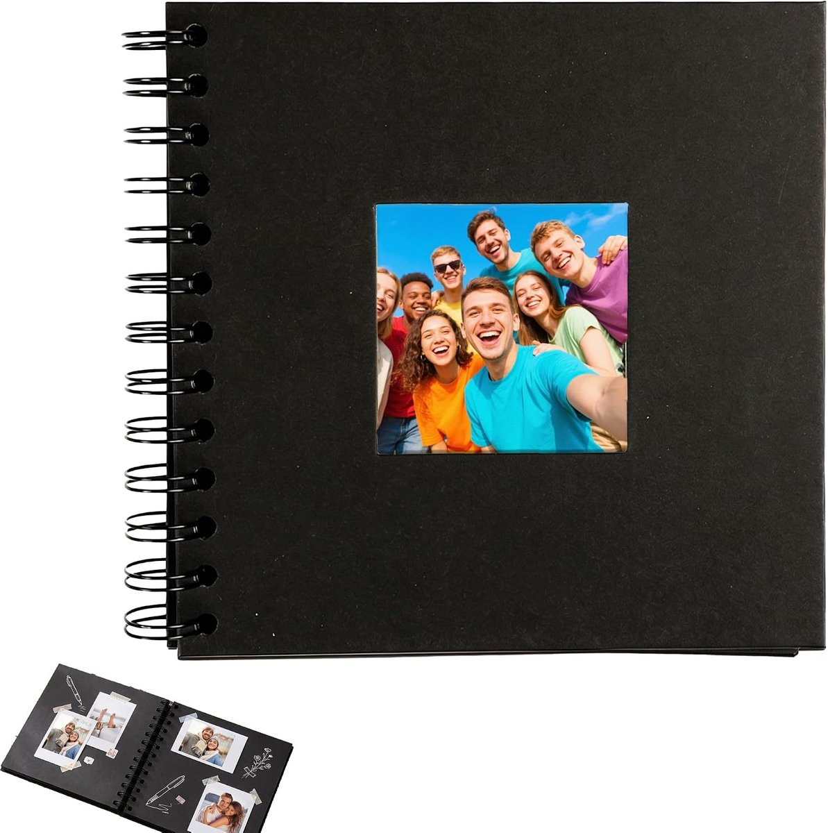 Scrapbook Album 8x8 inch - 40 Pagina's Kraft Papier - Elegant Design - Perfect voor Herinneringen - ShopVlot