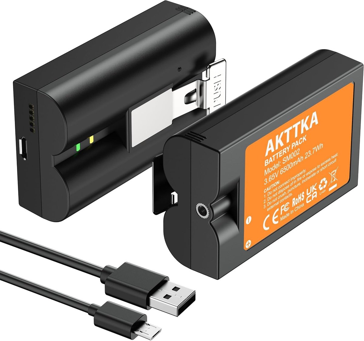 Oplaadbare batterij 6500 mAh - 2-pack - Li-Ion vervangbatterijen - langdurige energievoorziening - ShopVlot