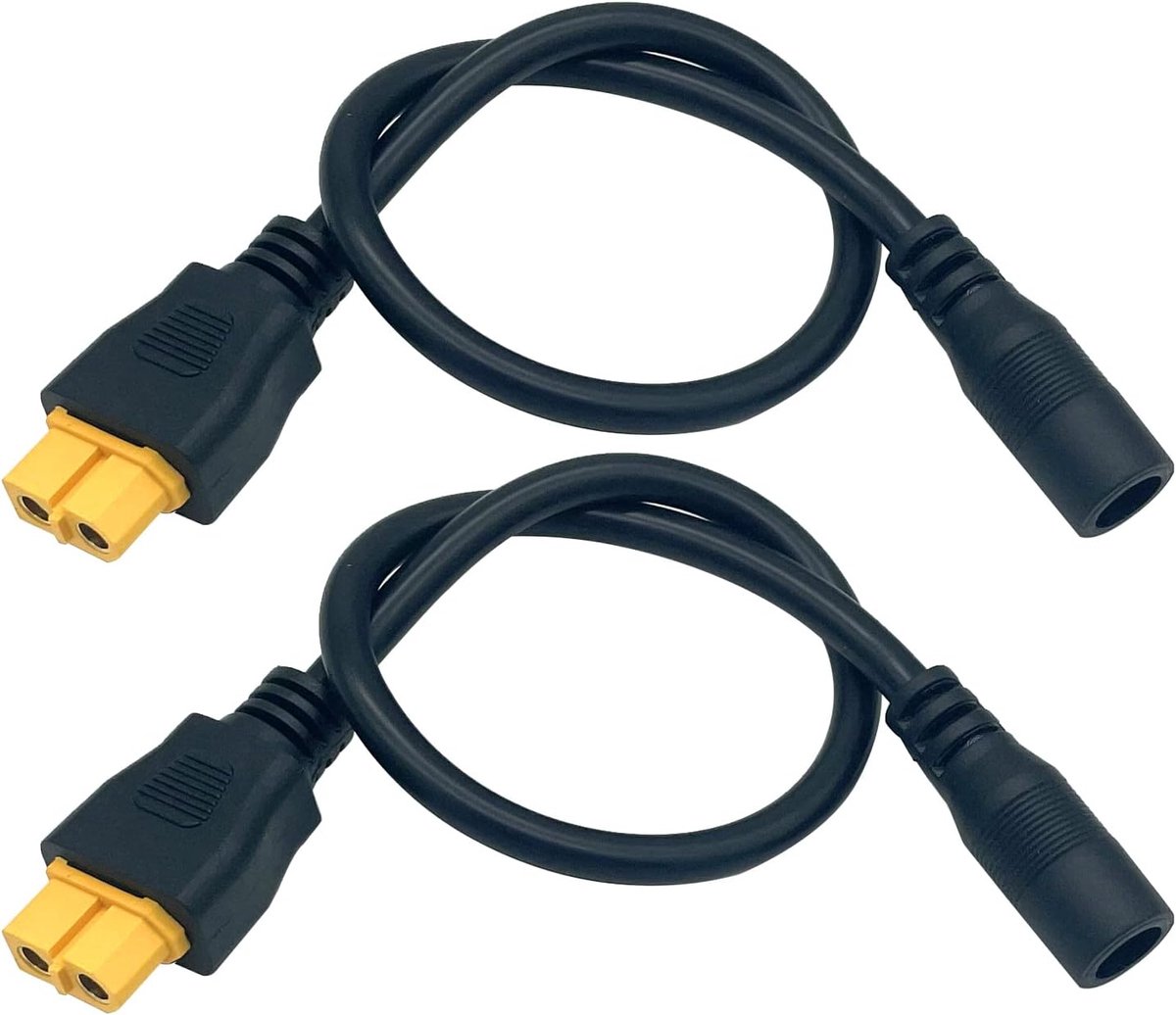 DC5.5x2.1mm naar XT60 oplaadkabel - 2 packs - vrouwelijke bullet connector - ideaal voor TS100 soldeerbout - ShopVlot