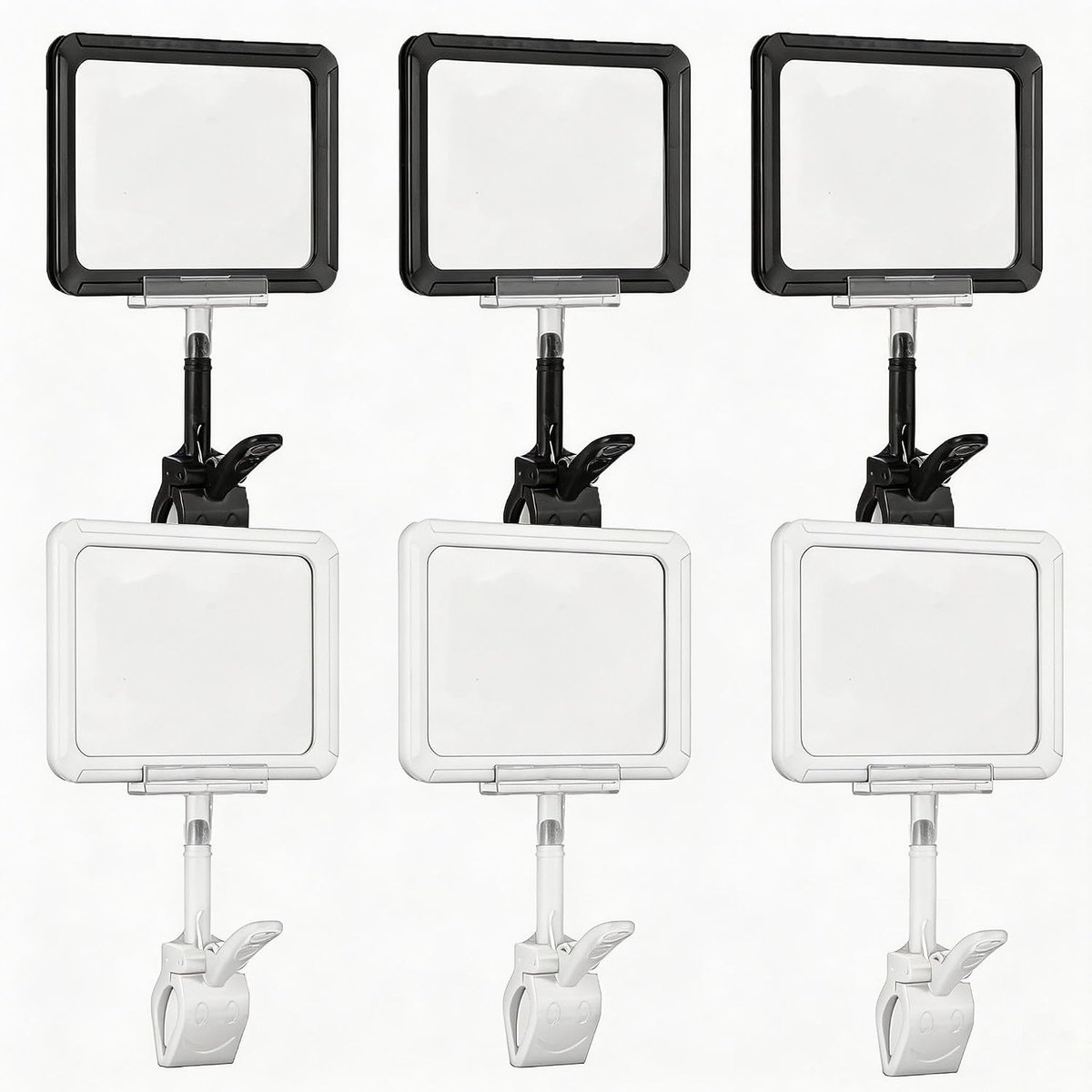 Prijskaartjes 6 stuks - kunststof - met clip - ideaal voor productpresentatie - ShopVlot