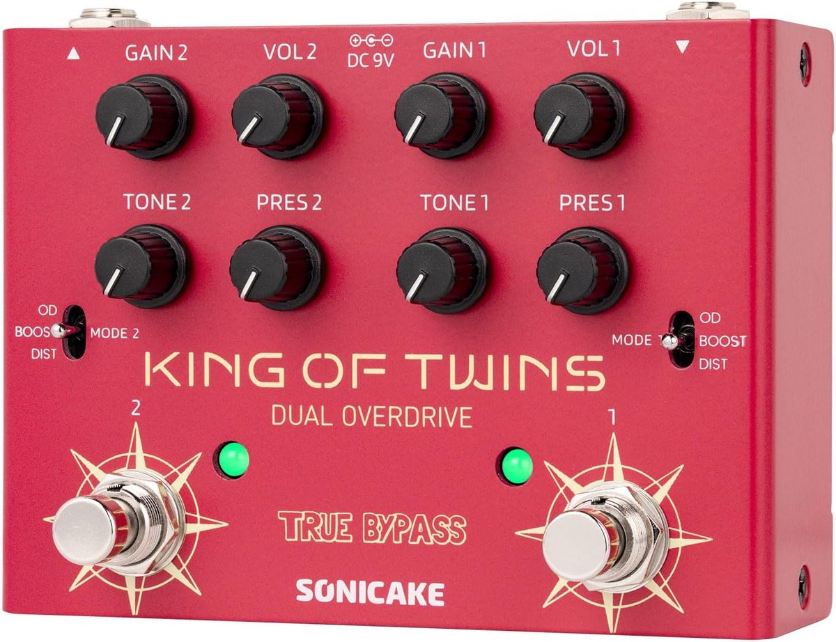 Overdrive pedaal met dual channel - pure analoge schakeling - 3 modes voor krachtige sound - ideaal voor muzikanten - ShopVlot