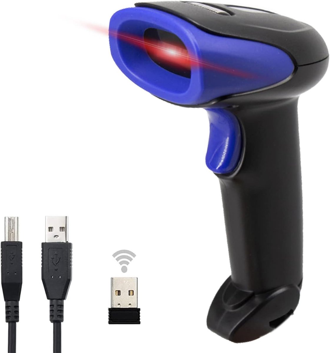 Barcode scanner draadloos 2D - Handheld met oplaadbasis - USB connectiviteit - Ideaal voor winkel - ShopVlot