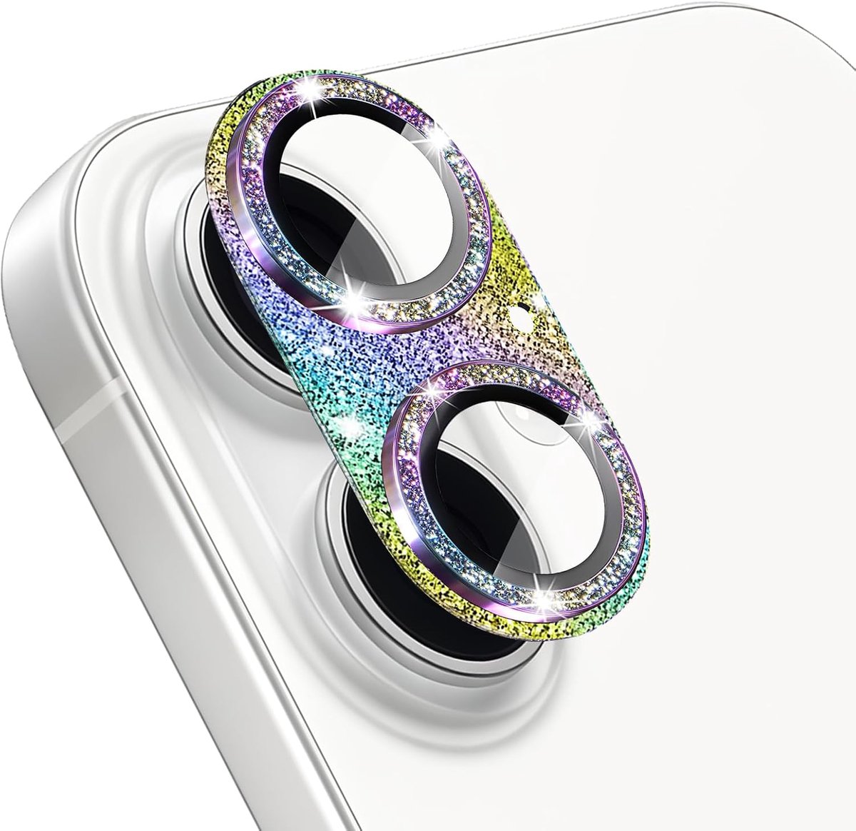 Cameralensbeschermer 17 - Bling glitter - Gehard glas - HD helder en anti-kras - ShopVlot