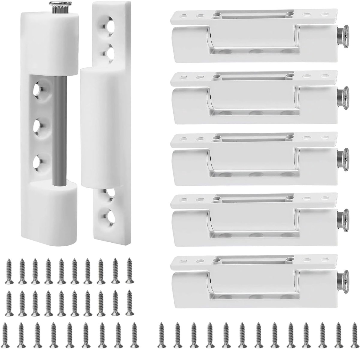 Scharnieren voor deuren en ramen - 92 mm aluminium - schroefbaar - eenvoudig te installeren - ShopVlot