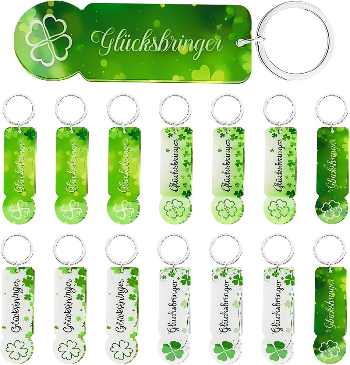 Winkelwagentje munt sleutelset 15 stuks - Acrylaat - Inclusief organza zakjes - Handig voor diverse gelegenheden - ShopVlot
