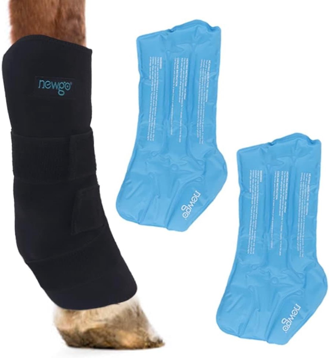 Gamaschen voor paarden met koeling - comfortabel materiaal - 2 verwisselbare koelbatterijen - optimale ondersteuning - ShopVlot