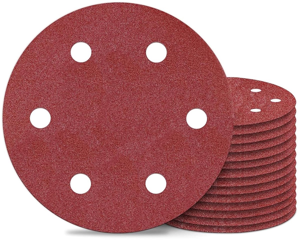 Schuurdiscs 225mm P40 - 15 Stuks Schuurpapier - 6 Gaten - Ideaal voor Wand- en Plafondschuurmachines - ShopVlot