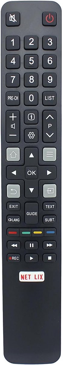 Afstandsbediening RC802N YAI2 - Vervanging voor TCL TV - Klaar voor gebruik - Gemakkelijk in gebruik - ShopVlot