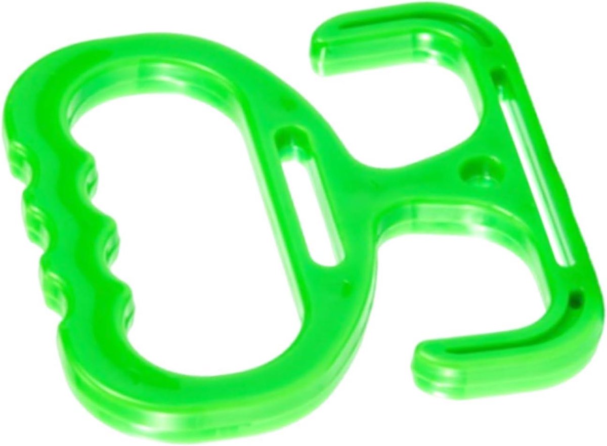 Draagtas Houder - Boodschappentas Handvat - Boodschappen Dragen - Ergonomisch Ontwerp - 10.5 cm - Groen