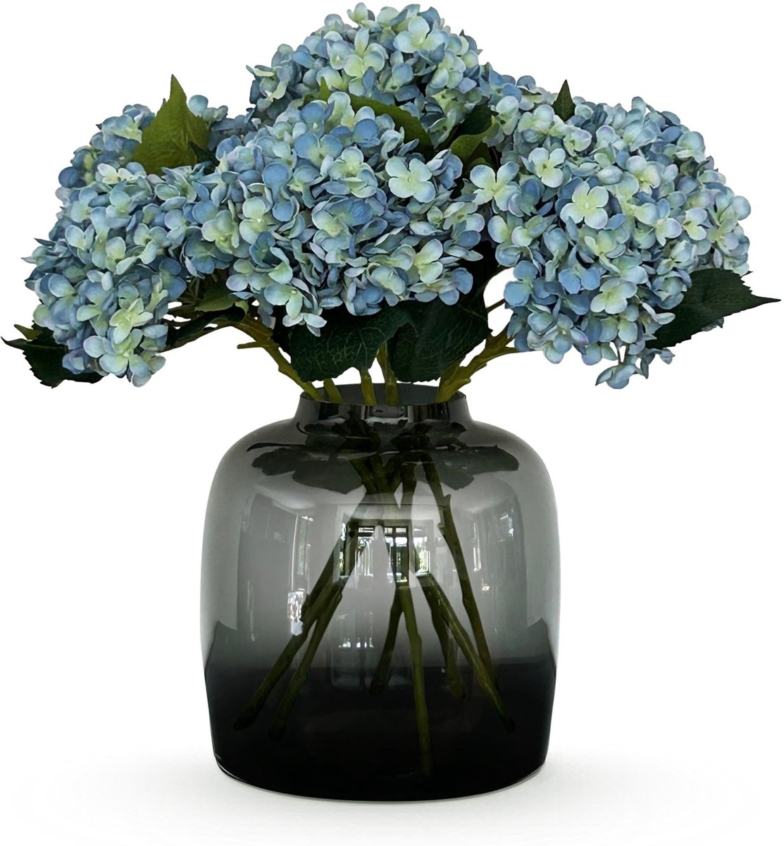 Kunstbloemen Solo - Blue - Hydrangea Flower - x 8 - 52 cm