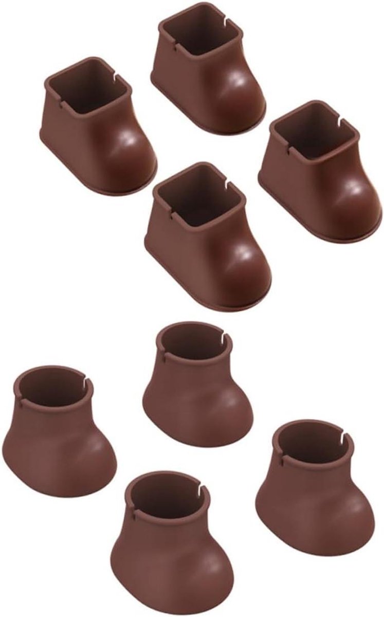 Meubelpootbeschermers - Stoelbeschermers Vloerbeschermers - Meubels Beschermen - Antislip Stabiliteit - 8 Stuks - Lichtbruin