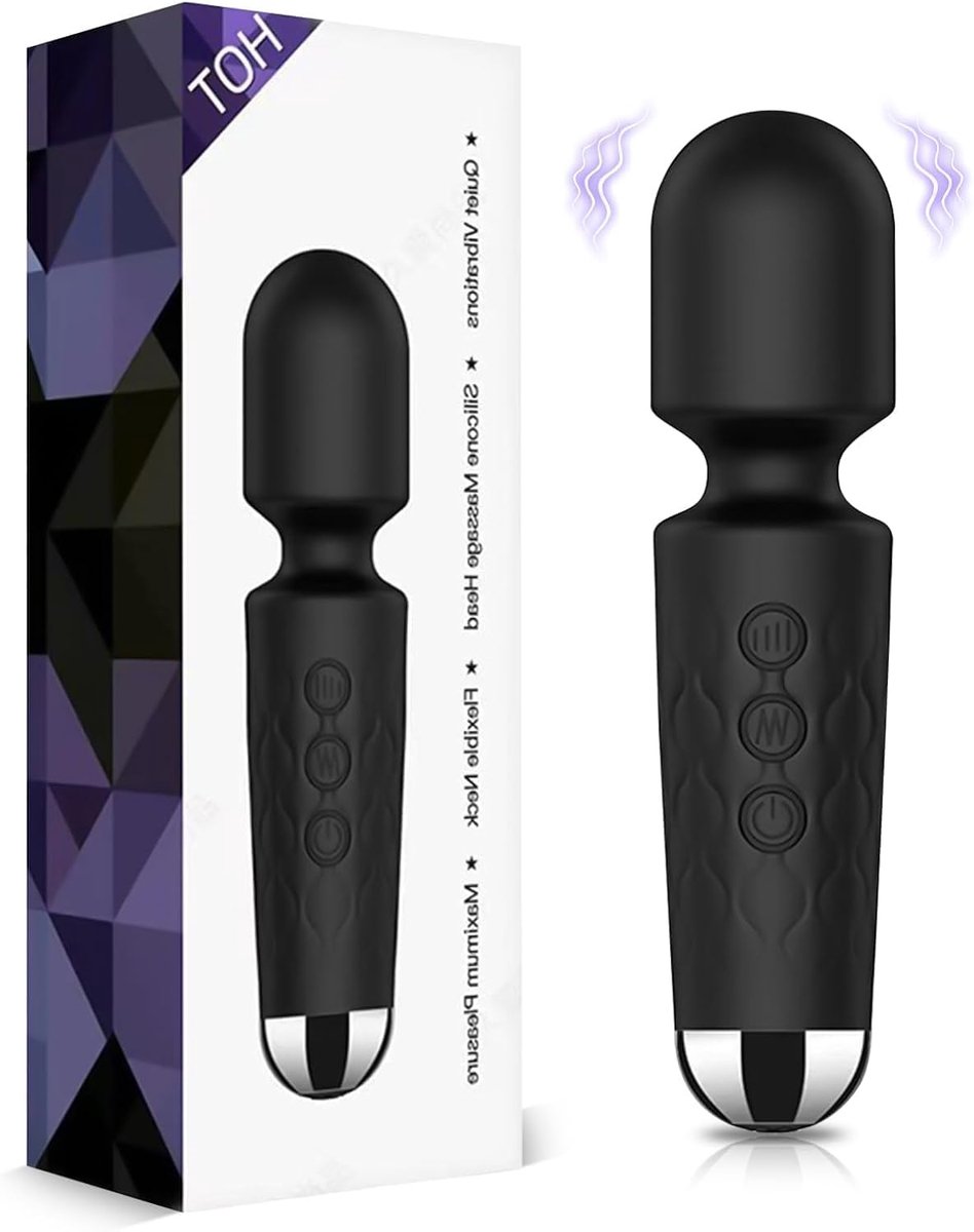 Vibratie Massageapparaat voor Vrouwen - Draadloos Handmassager - Soft Siliconen - 20 Vibration Modes voor Ontspanning - ShopVlot