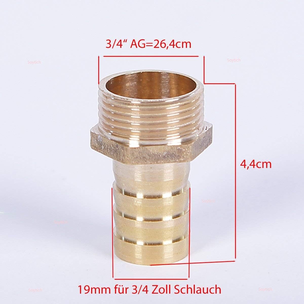 Tank schroefaansluiting 3/4 inch - 1 inch mannelijke schroefdraad - 2-delige set - voor regenwateropvang - ShopVlot