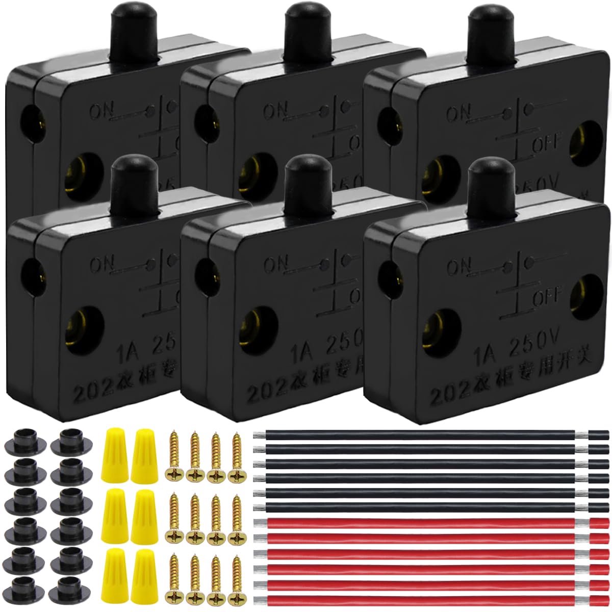 Cabinet deur schakelaars - 6 stuks - Automatische aan/uit - Geschikt voor verlichting - ShopVlot