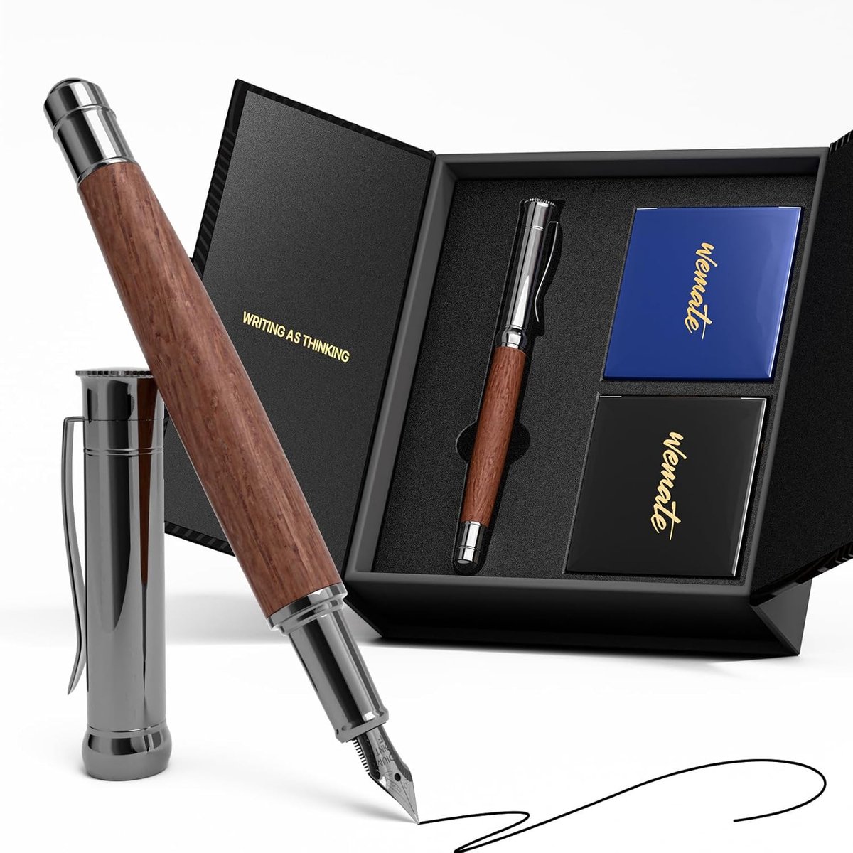 Vulpen Set - Fijne Punt - Houten Design - Ideaal voor Schrijven en Journaling - ShopVlot