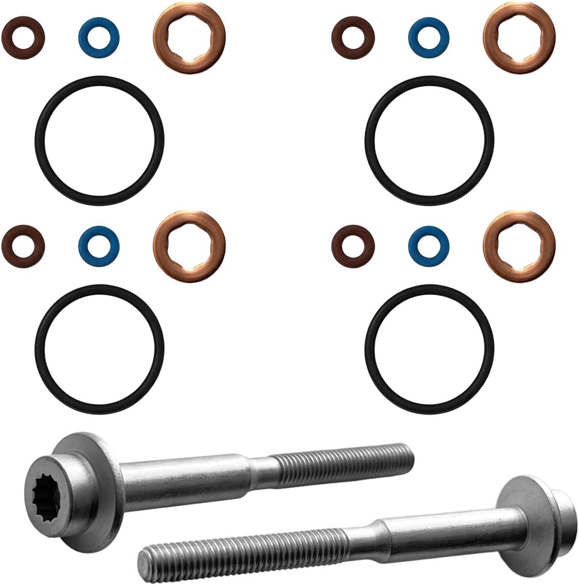 Injectorreparatieset 1.6 TDI - Afdichtingsset roestvrij staal - Nauwkeurige pasvorm - Betrouwbaar onderhoud - ShopVlot