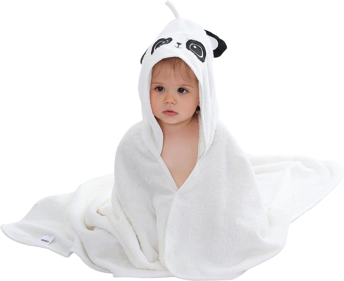 Badhanddoek met capuchon 75 x 100 cm - bamboe - schattig dierenontwerp - ideaal voor kinderen - ShopVlot
