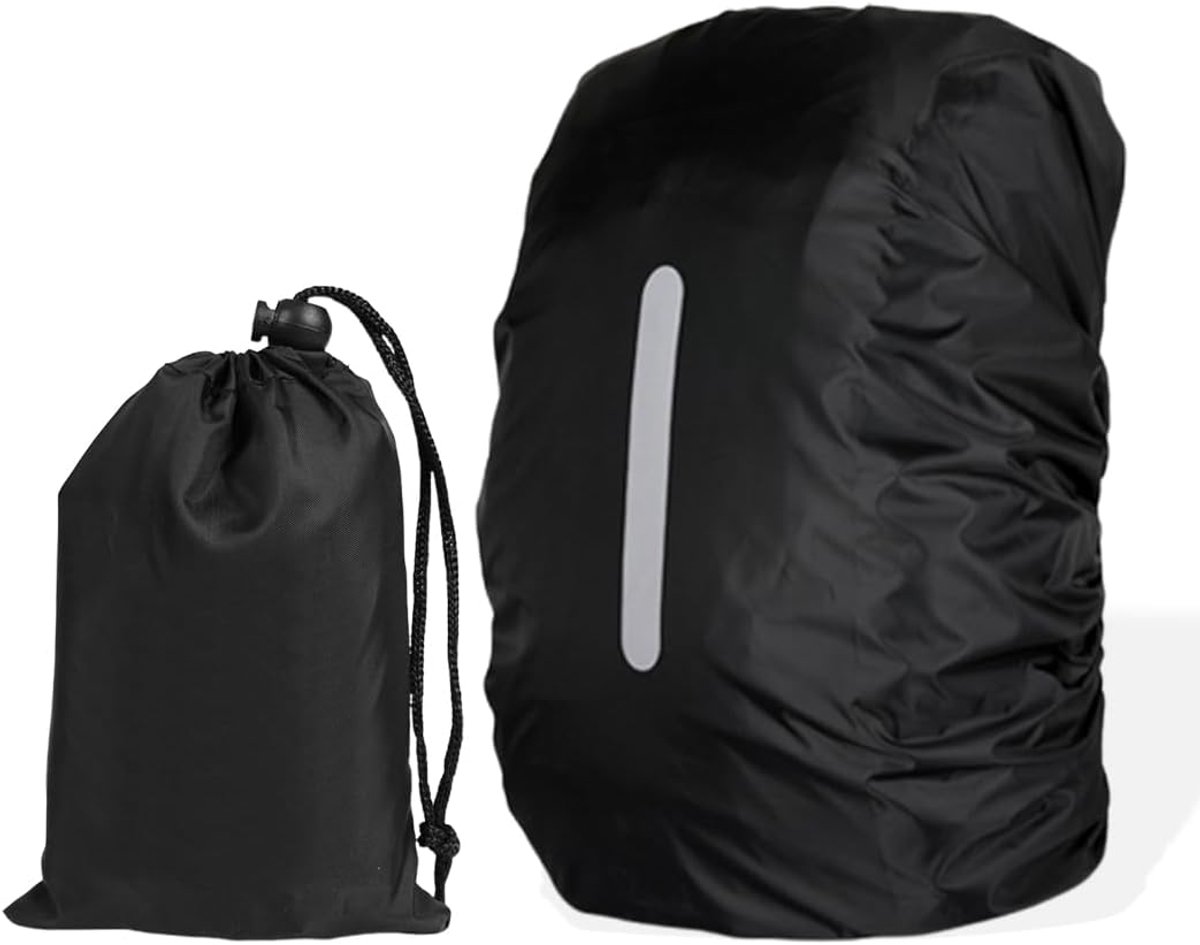 Rugzakaccessoires M (30-40L) - Zwart waterdicht - Compacte opslag - Ideaal voor outdoor activiteiten - SnelShoppen
