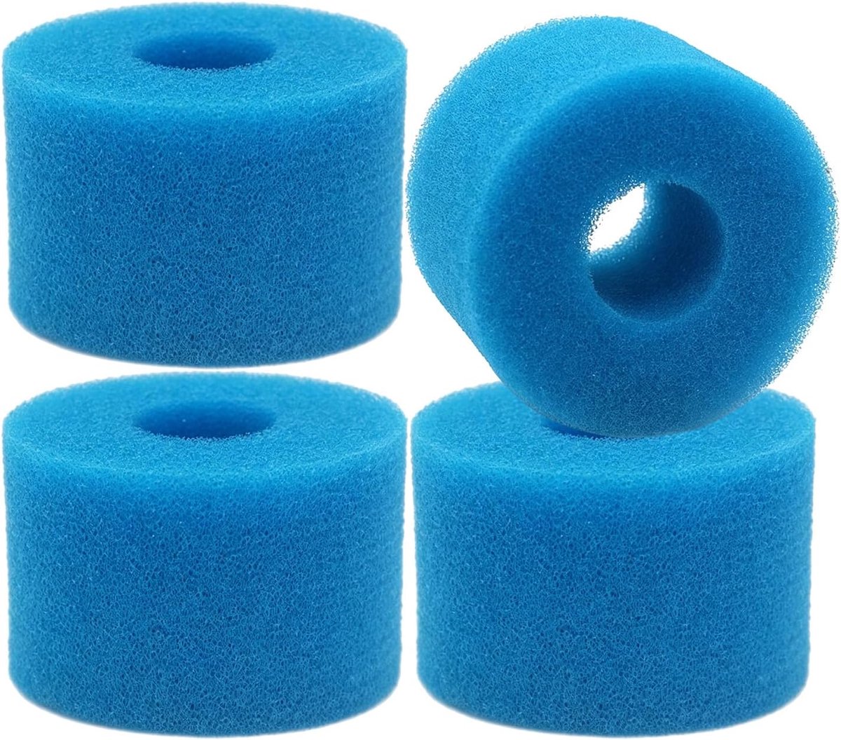 Filterspons type S1 - 4 stuks - herbruikbaar PU-schuim - ideaal voor zwembadreiniging - ShopVlot