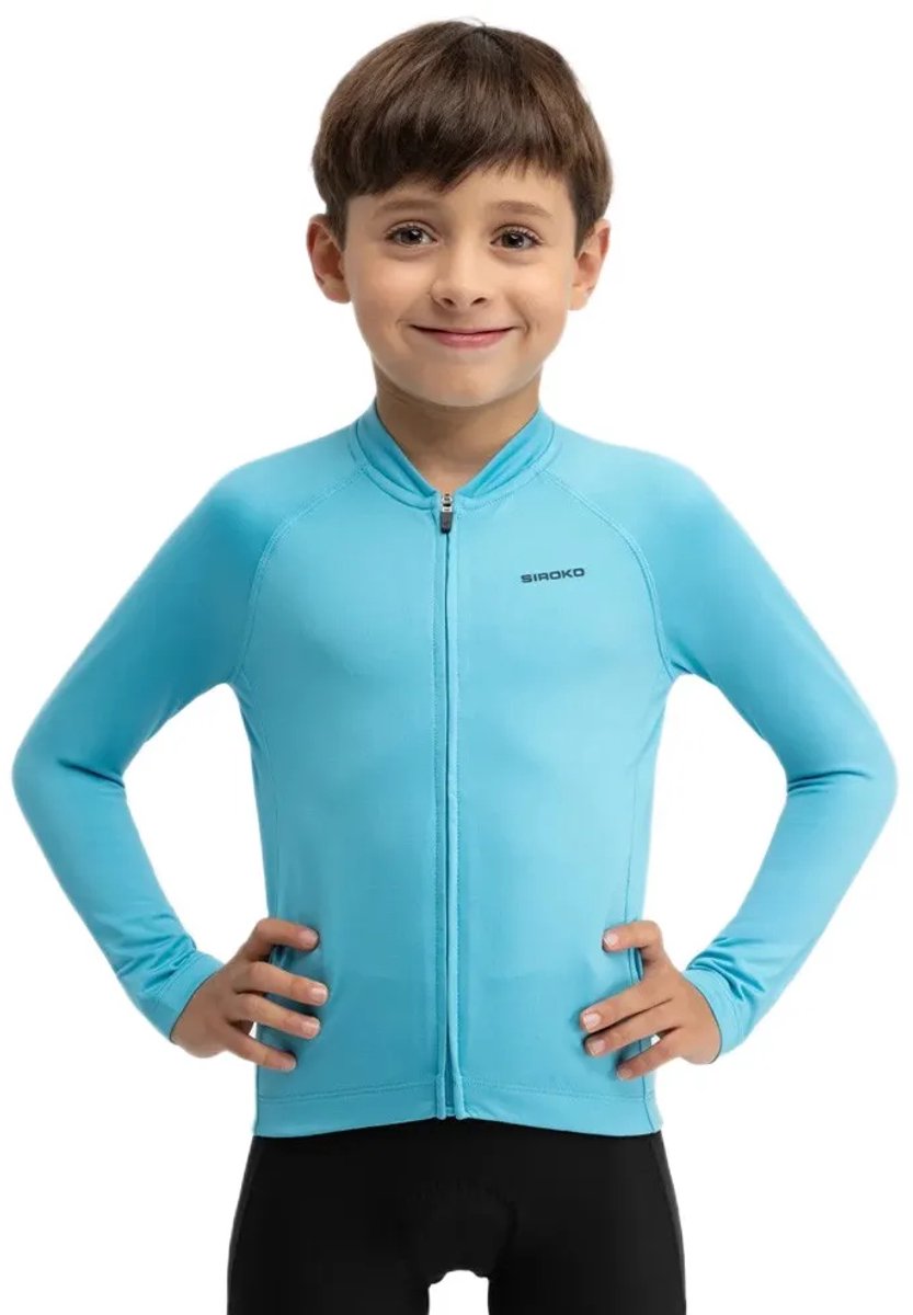 Siroko K-core Korte Mouw Wielertrui Blauw 11-12 Years Jongen