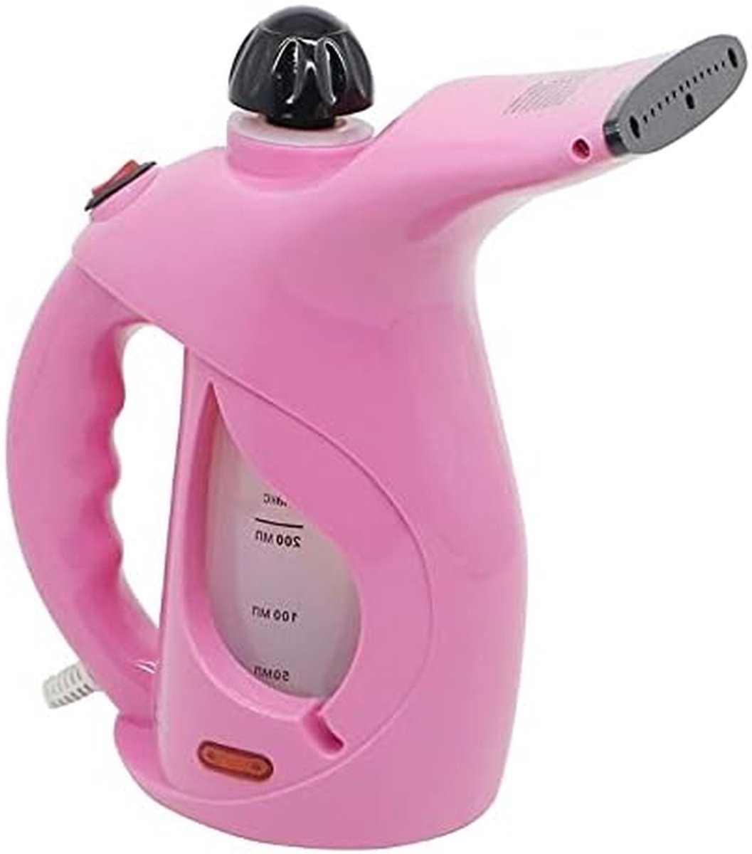 Mini Stoomstrijkijzer - Handstomer Kleding - Kreukels Verwijderen - Verticaal Stomen - 200 ml - Roze
