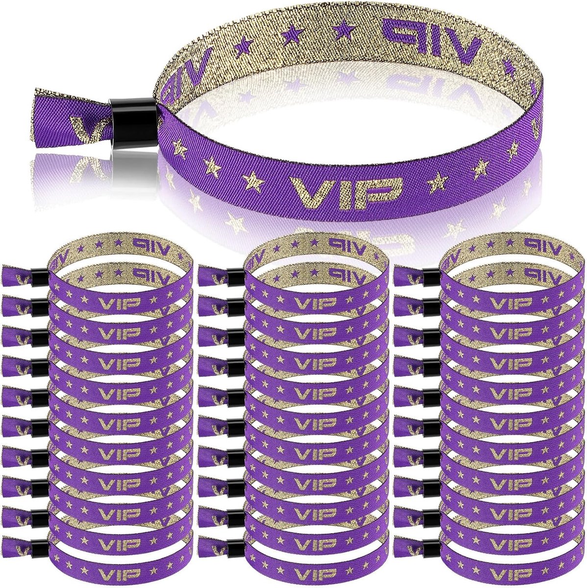 VIP armbanden voor evenementen - paarse fabric entrance bands - comfortabele pasvorm - ideaal voor feesten - ShopVlot