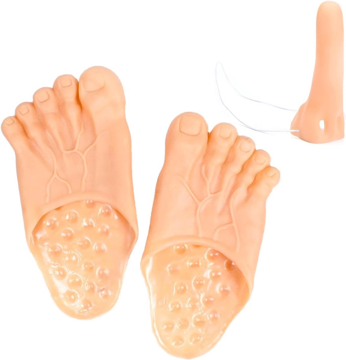 Schoenen en lange neus speelgoed - grappige accessoires - creatieve rolspel props - leuk voor verkleedpartijen - ShopVlot