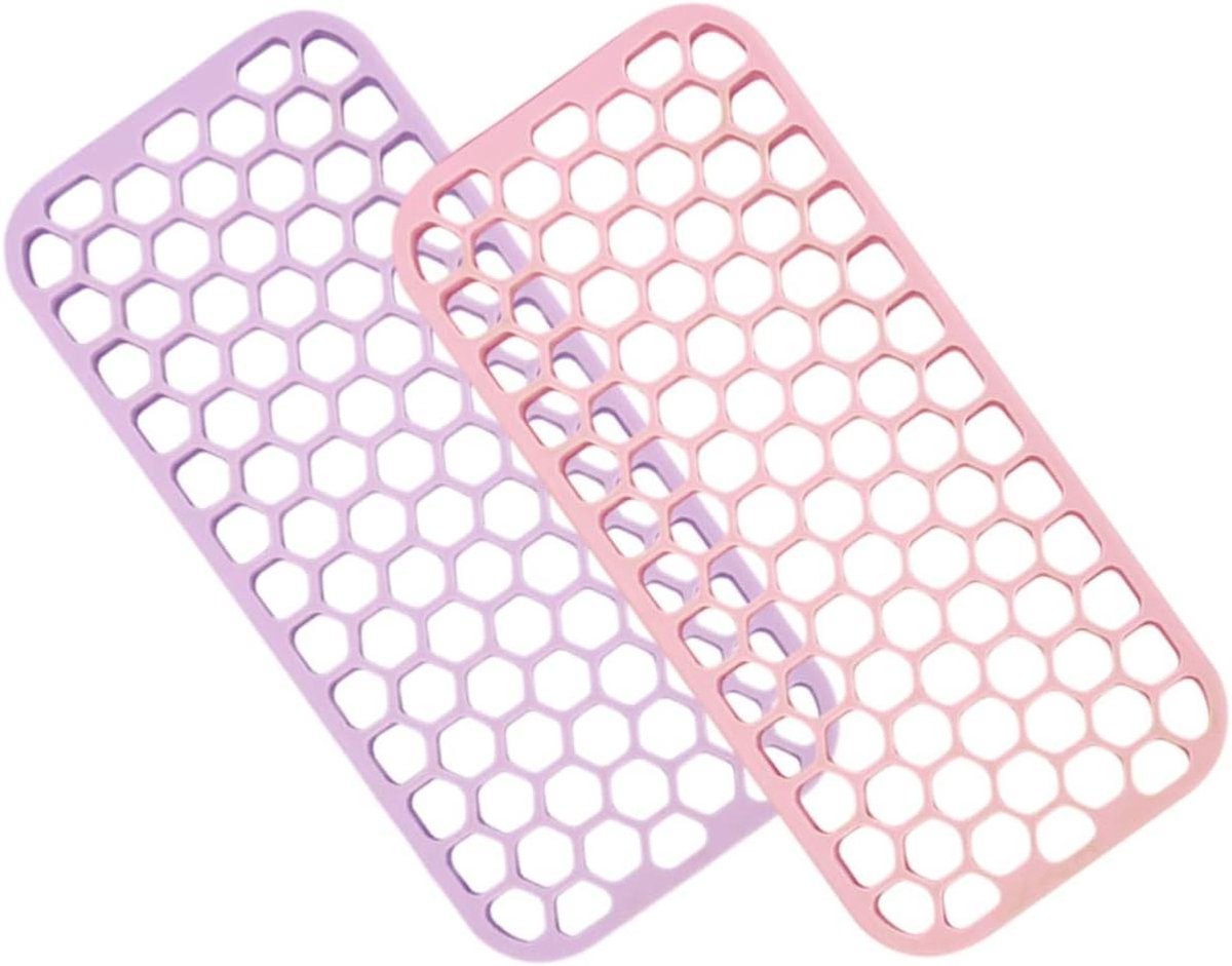 Hittebestendige Mat - Strijkijzer Houder - Haarstyling Beschermen - Antislip Siliconen - 20.5 x 9.5 cm - Diverse kleuren