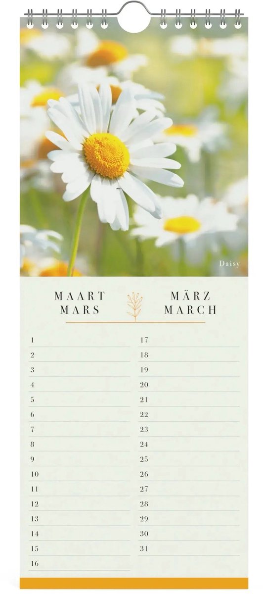 Flower Field Verjaardagskalender