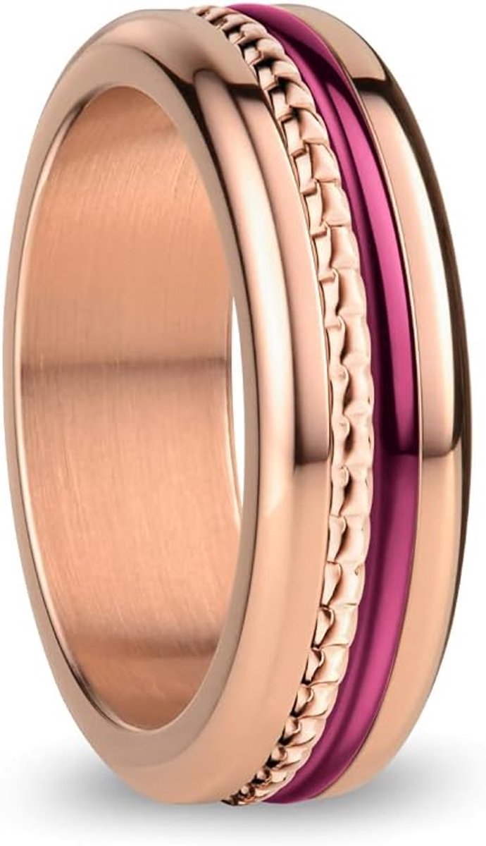 Damen Ring in rosé gold glänzend - Arctic Symphony Collection mit Edelstahl - Tigris