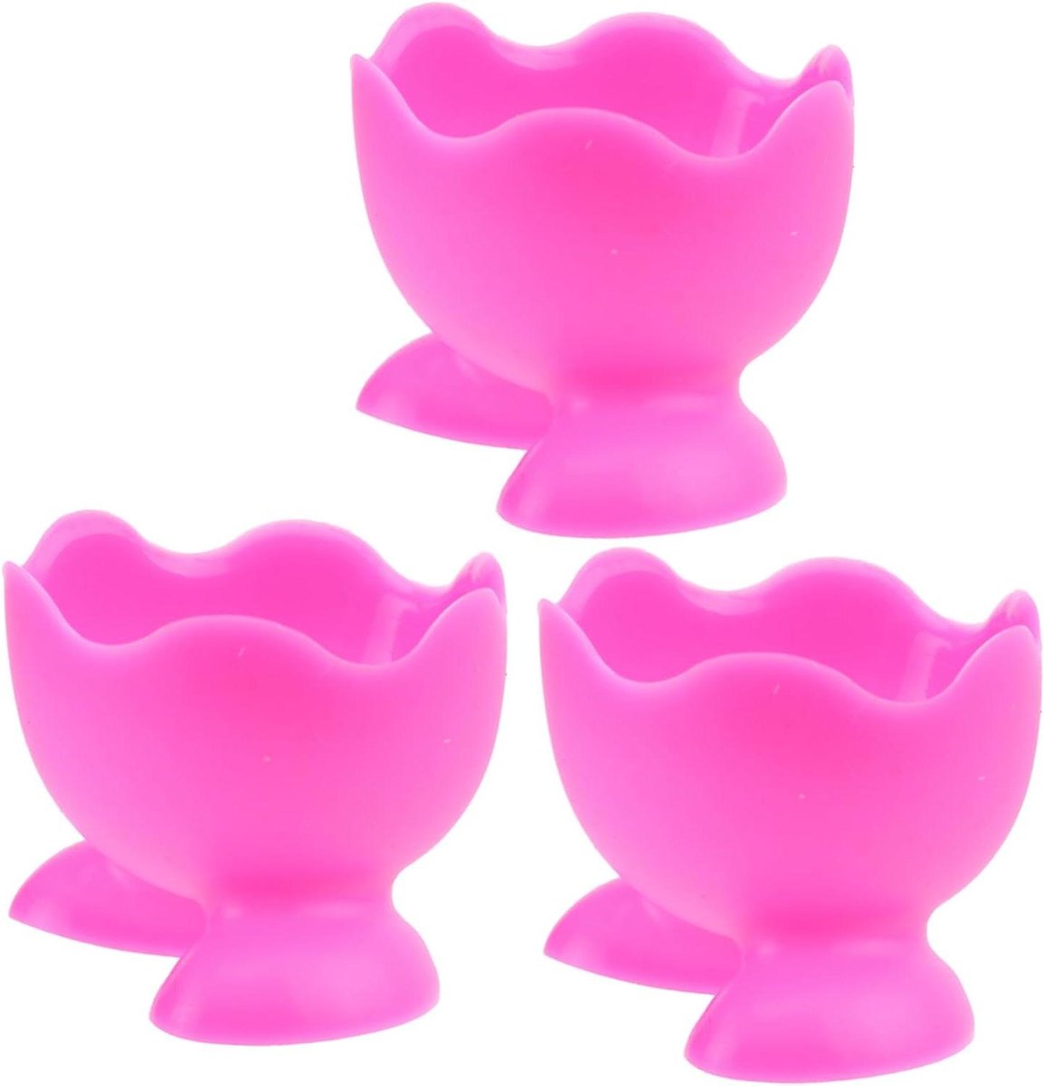 Eierhouders - Eierdopjes set - Ontbijt serveren - Vaatwasmachinebestendig - 3 stuks - Rood