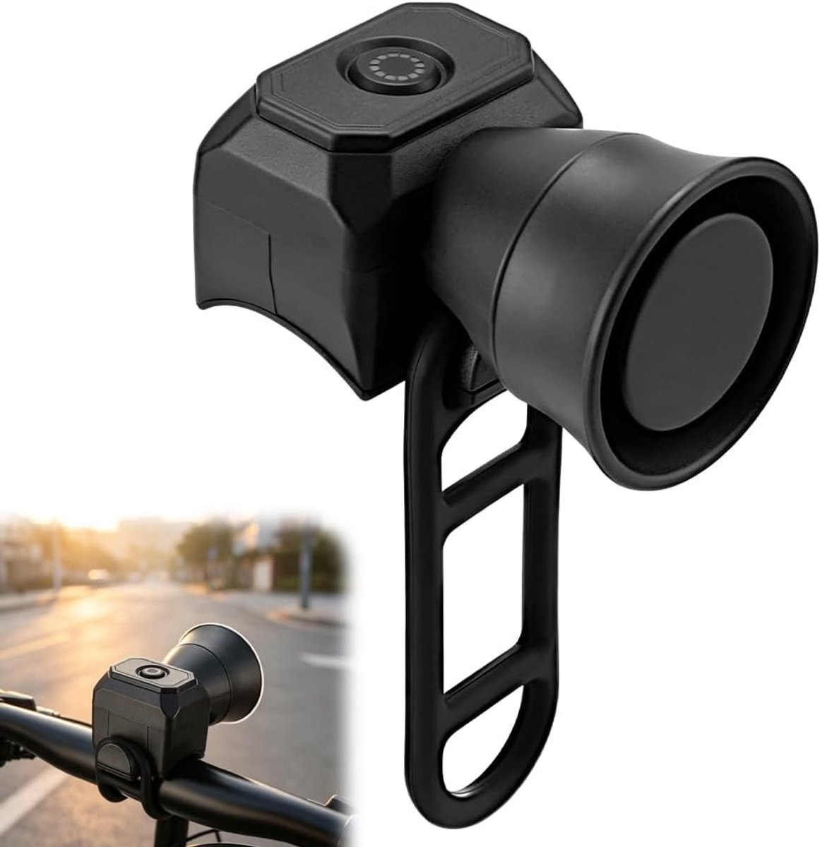 Fietsbel, elektrische fietsbel met 5 geluidsmodi, 120 dB claxon, elektrische fiets voor fiets, MTB, fiets, racefiets, scooter