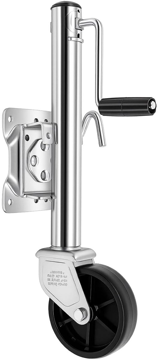 Steunwiel voor autoaanhanger, 1200 lb steunwiel, zware belasting, automatische steunvoet, ondersteuning voor racewagens en caravans