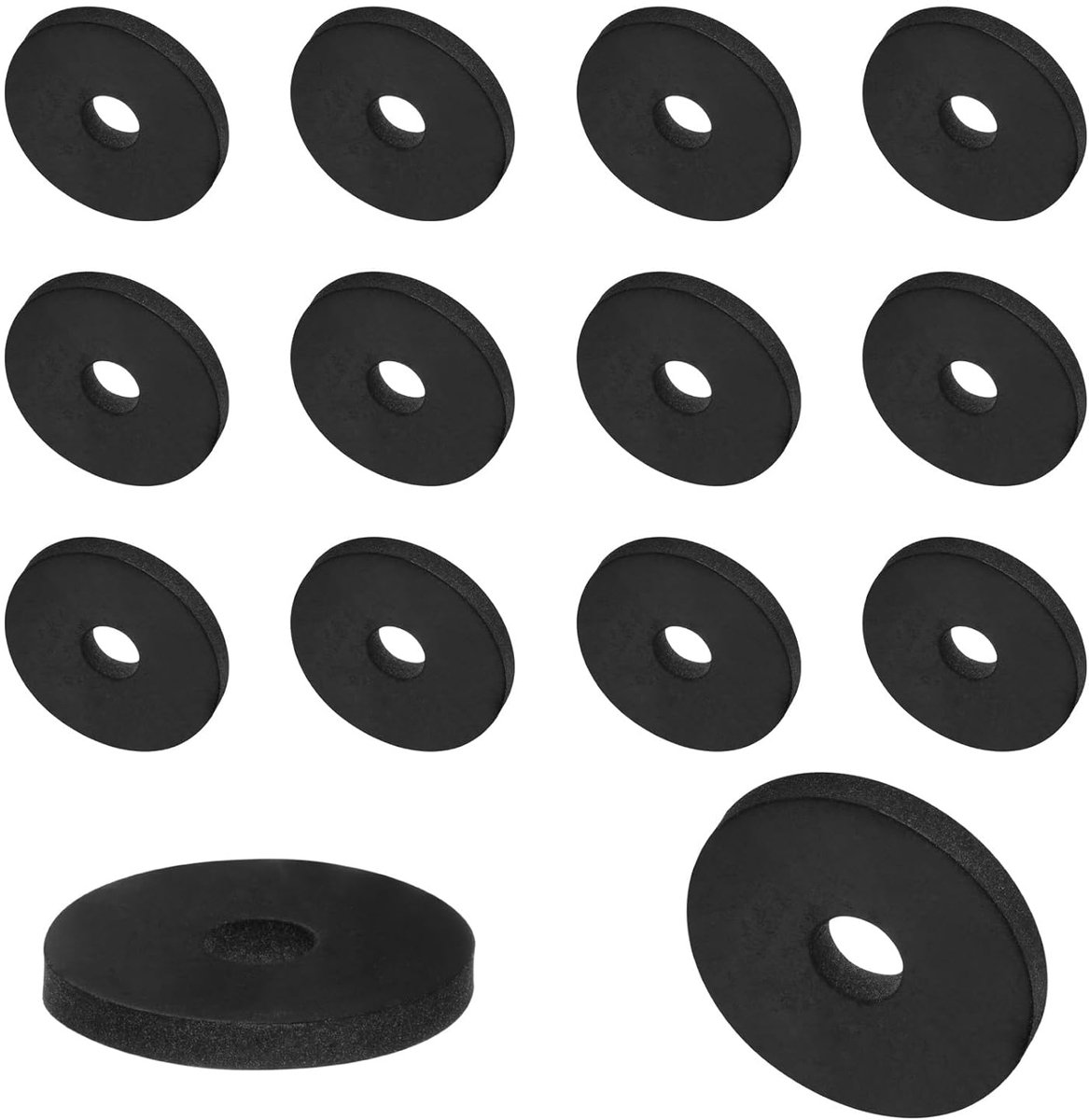 16 stuks rubberen afstandhouders 1 inch OD, 1/4 inch ID, 1/8 inch hoogte ronde anti-vibratie spacer rubberen ring oogjes dik rubber ringen voor huis auto accessoires