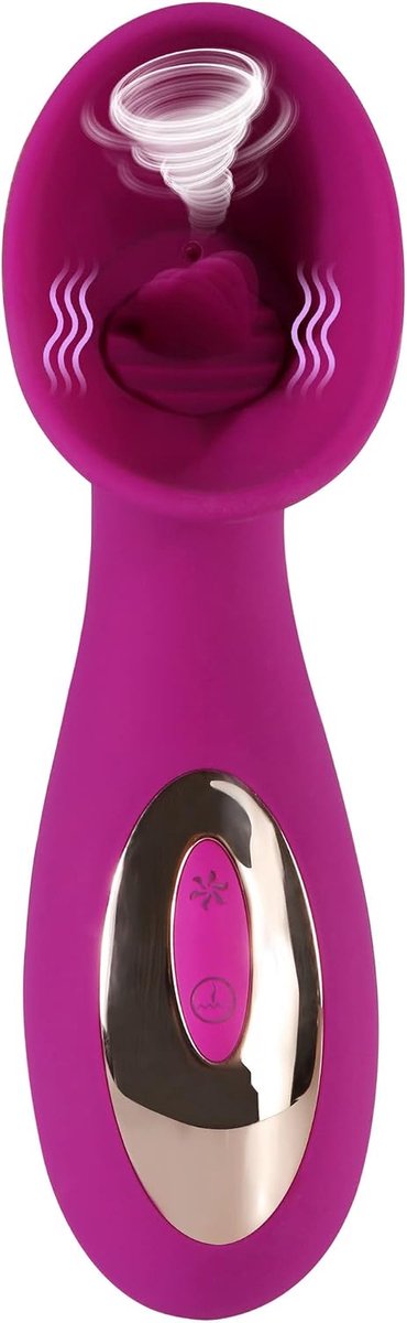 Suckende vibrator met multifunctionele likfunctie - USB oplaadbaar - 10 vibratiemodi - discreet in gebruik - SnelShoppen
