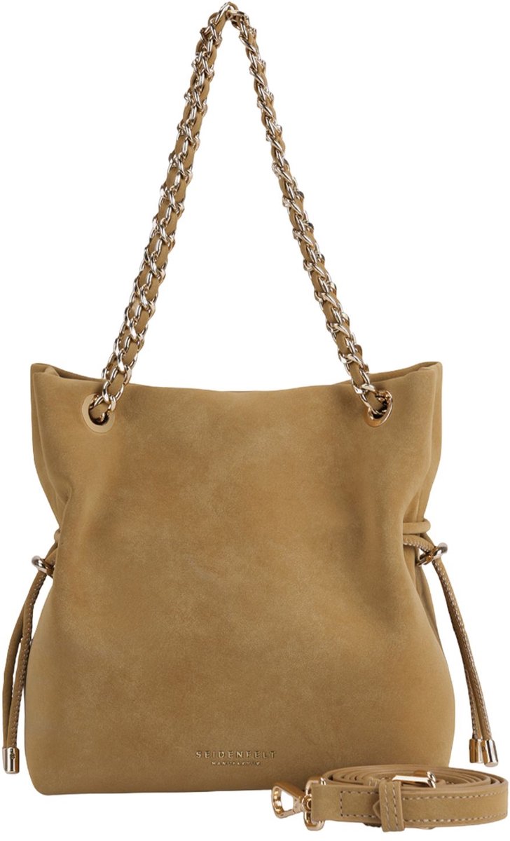 SEIDENFELT MANUFAKTUR handtas schoudertas Rena Handbag Fudgy Caramel Lichtbruin