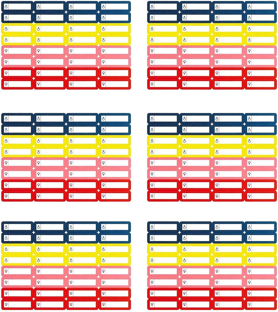 Zelfklevende labels voor pennen 35 x 10 mm - Kindvriendelijk ontwerp - Leer kinderen verschillen - ShopVlot