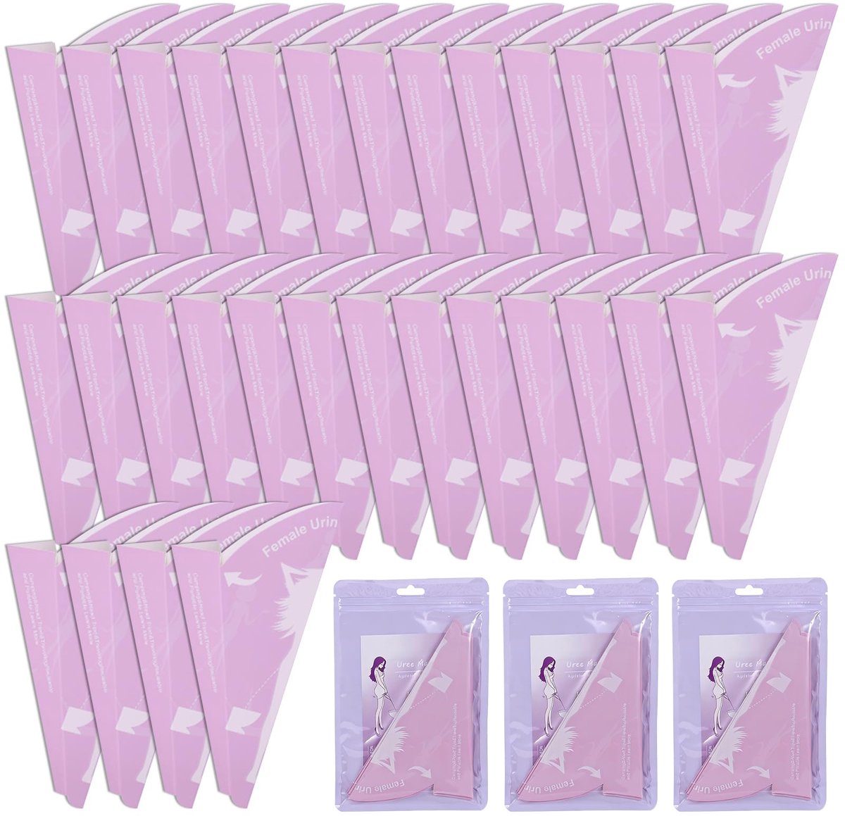 Wegwerp Urinoirs voor Dames - 30 Stuks - Draagbare Pipi Trechters van Papier - Ideaal voor Reizen - ShopVlot